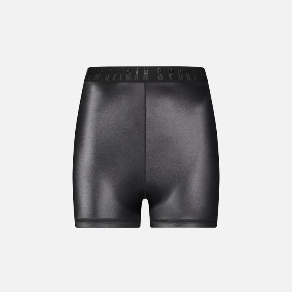 Adam Selman Sport Liquid Spandex Biker Shorts, Black, Size XS